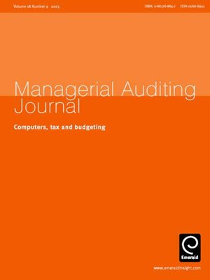 cover image of Managerial Auditing Journal, Volume 18, Issue 9
